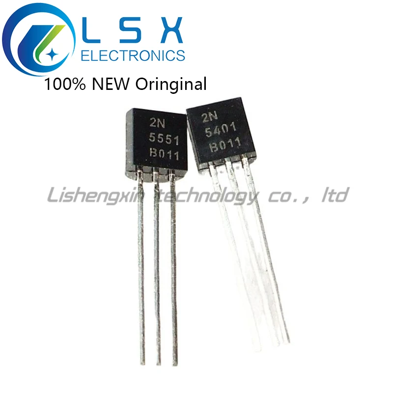 

10 пар (20 шт.)/Лот 2N5551 2N5401 (160 в 0.6A 0,6 Вт) оригинал в наличии