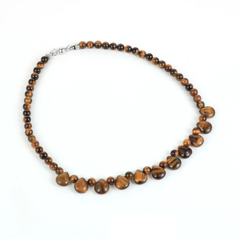 

Женское Ожерелье из натурального камня, 6 мм подвеска, флюорит, опал, бирюза, тигровый глаз, бисерные ожерелья, Женские Ювелирные изделия в ст...