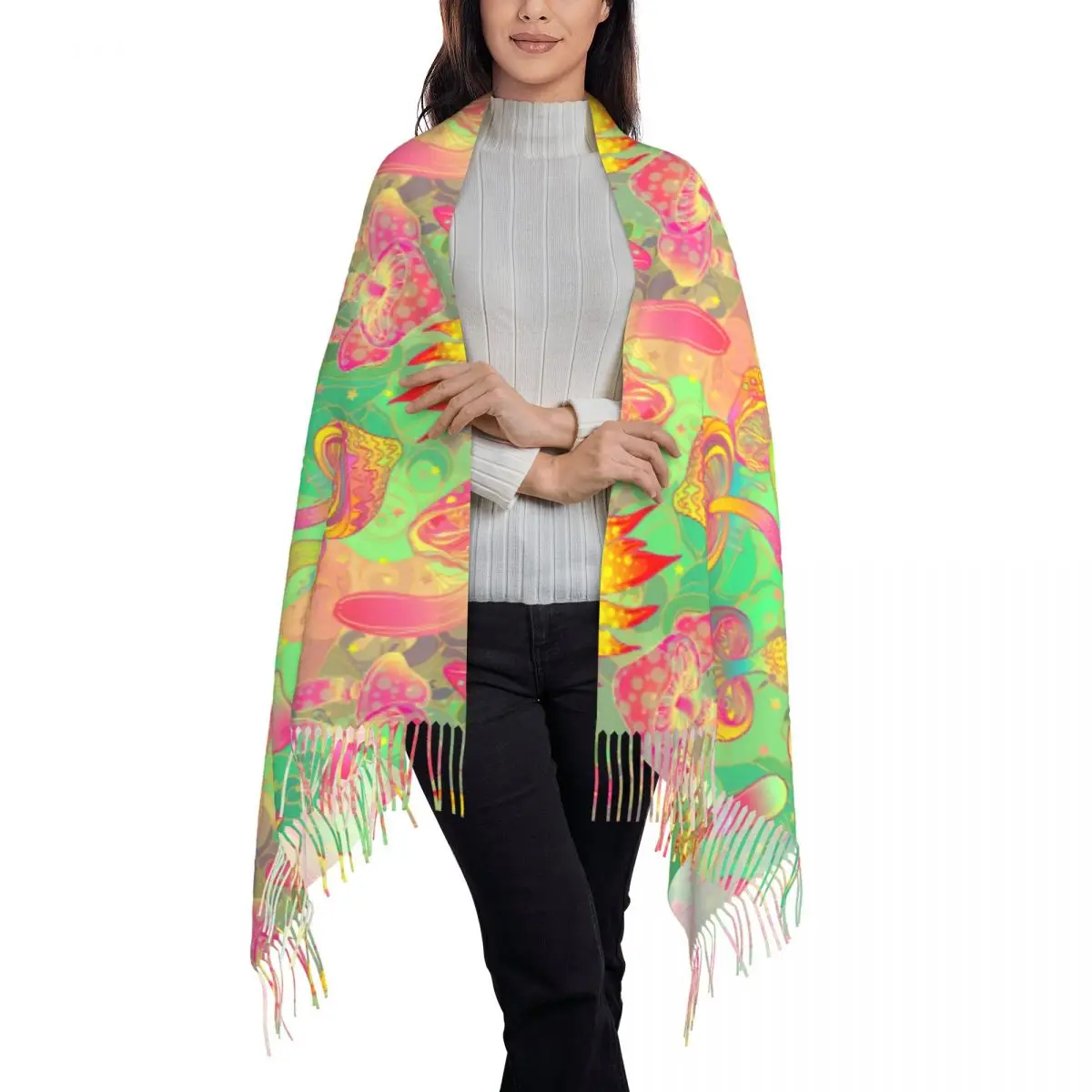 Модный волшебный психоделический узор с грибами на заказ триповый музыкальный