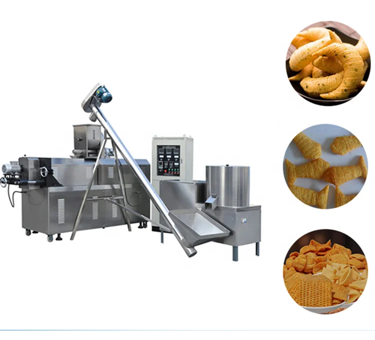

Automatic Frying Snack Food Production Line making machine Fry snacks pellet fried snack chips processing machinery company