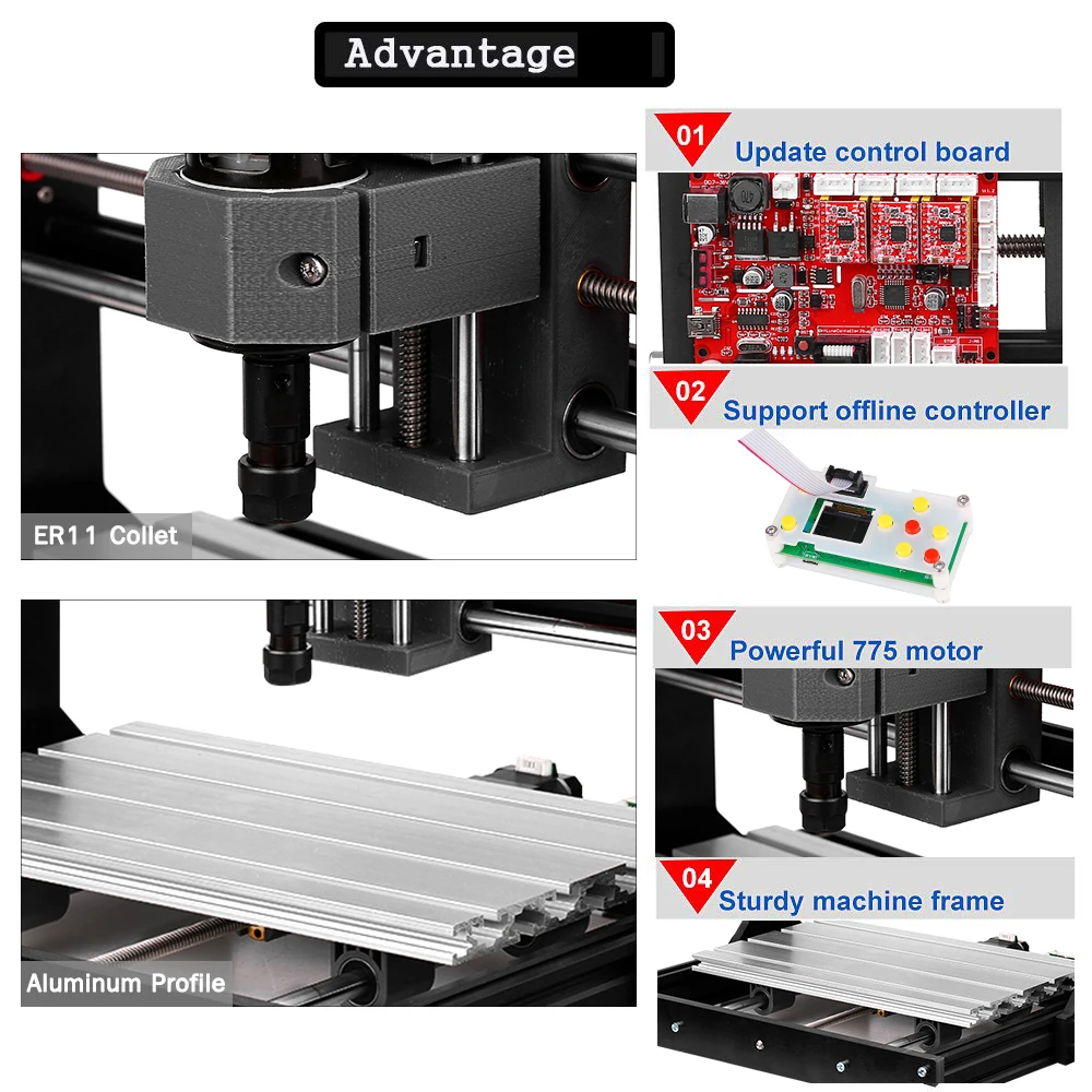Лазерный гравер электрический CNC 30*18 PRO с управлением GRBL лазерный станок
