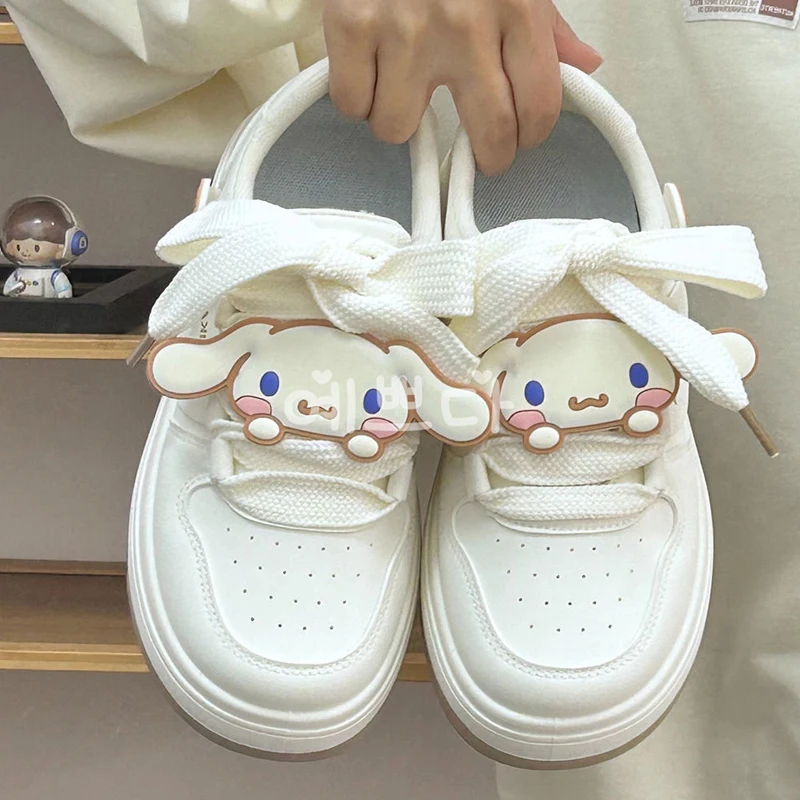 

Sanrio Kawaii Cinnamoroll, Белая обувь, милая мультяшная Женская Осенняя новая спортивная обувь для студентов, универсальные модные кроссовки, подарок