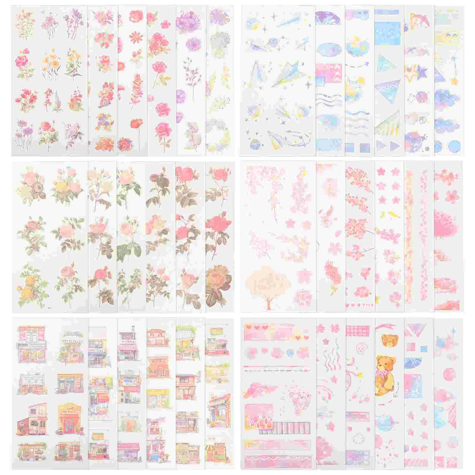 

Stickers Scrapbooking Washi Scrapbook Sticker Diy Supplies Journal Tapealbum Embellishment Decal Account Flower Hand Photo