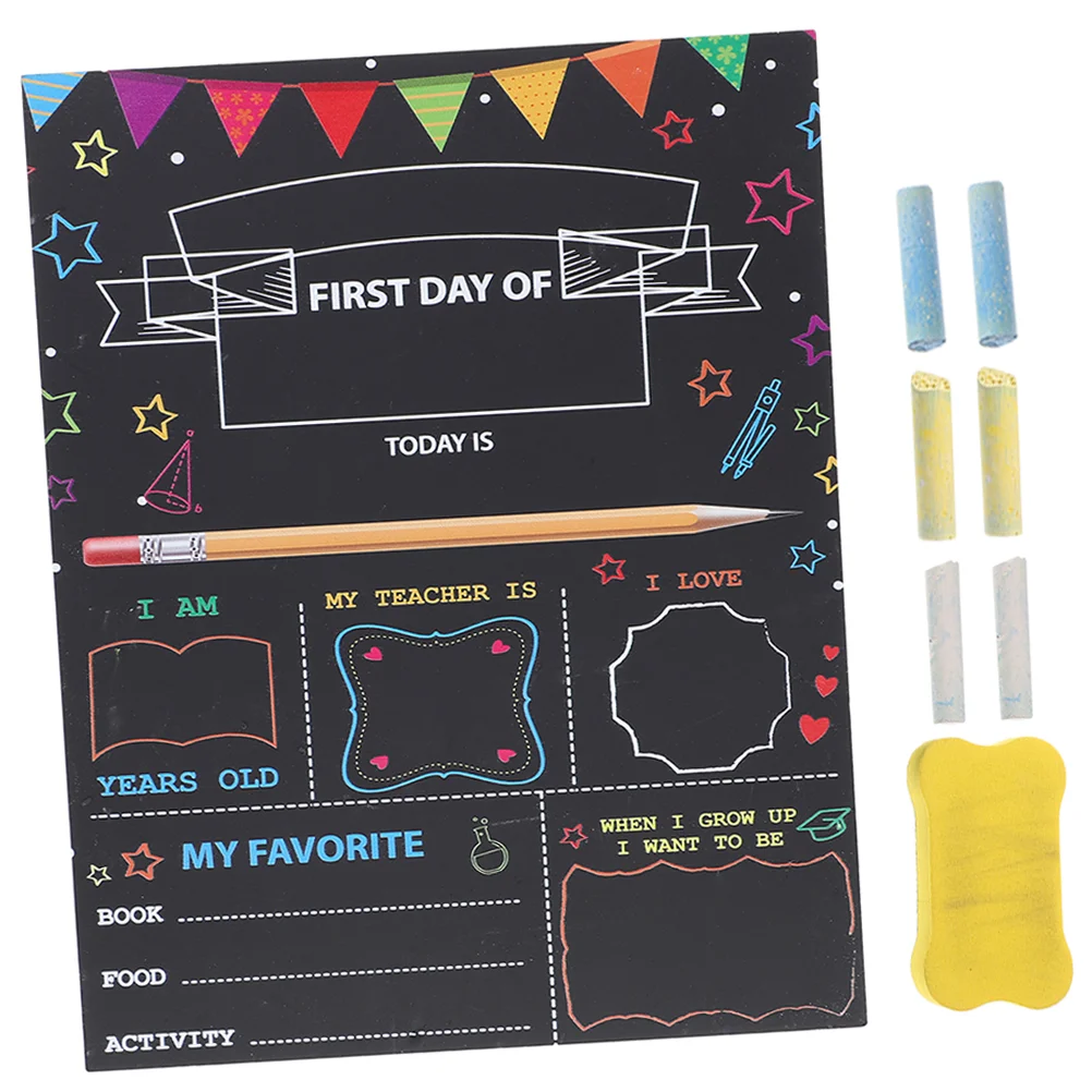 

1 Set Letter Classroom Decor Preschool Boards First Day Kindergarten Posters For Classrooms Double Side Chalkboards with Eraser