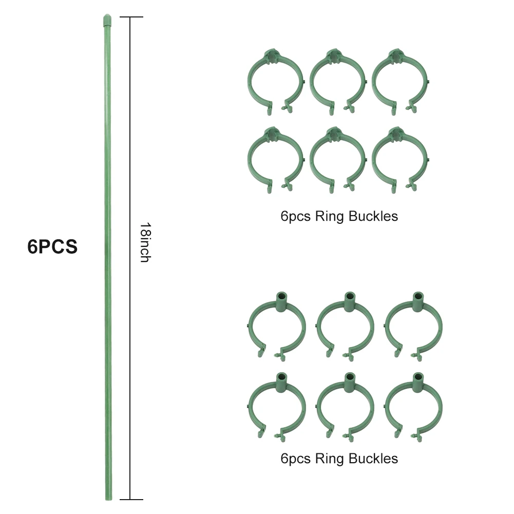 

Small Retaining Buckles Plant Stakes Large Garden Rings For Indoor Glass Fiber High Quality Potted Plant Sticks