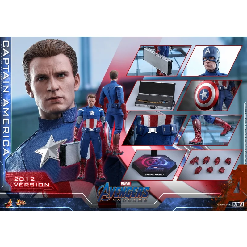 

HOTTOYS HT 1/6 MMS563 Comics4 Captain America 2012 Edition Hand Puppet Model Movable Figures Hobby Collection Toys