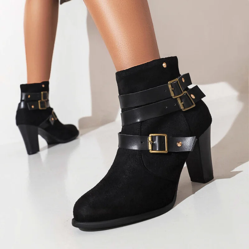 

Женские ботинки челси на платформе, Винтажные ботинки на высоком каблуке, с резиновой пряжкой, повседневная обувь в Европейском стиле, 2022