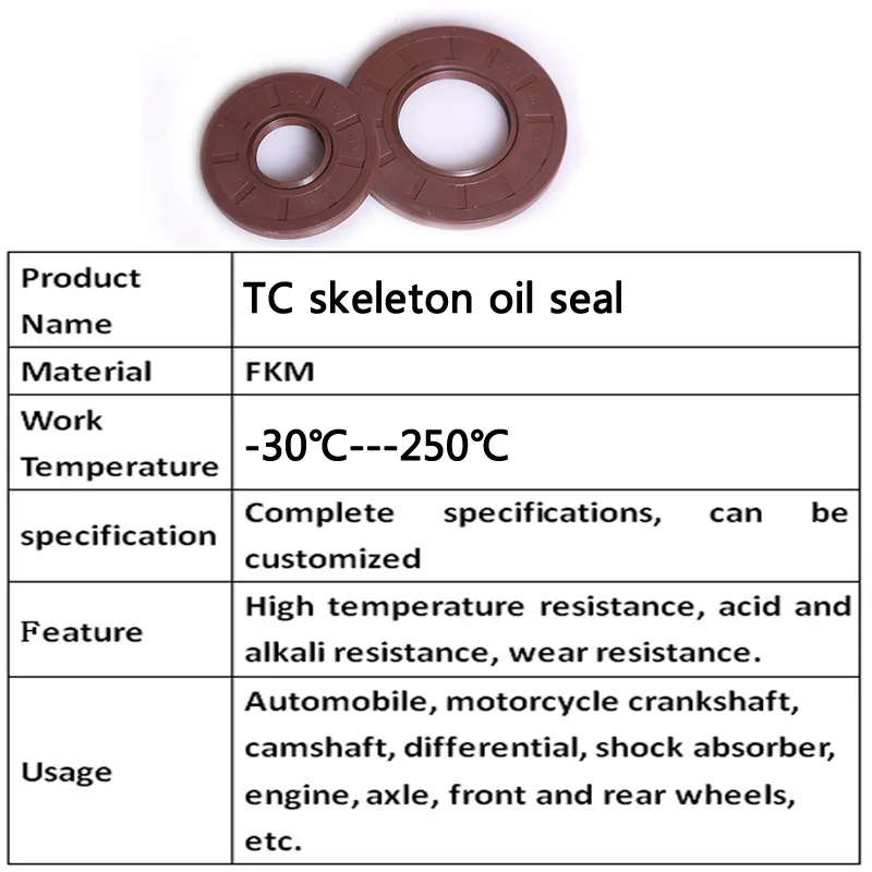 TC Rubber Skeleton Oil Seals FKM Brown Radial Shaft Seal Ring Gasket ID 85mm | Gaskets
