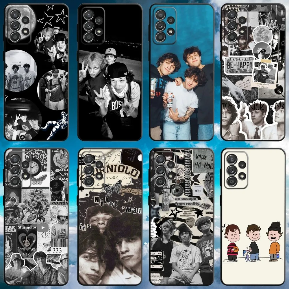 Чехол для телефона S-Sturniolo Triples Samsung S21 S22 Ultra S20 S30 plus S23 ultra 5G мягкий черный чехол