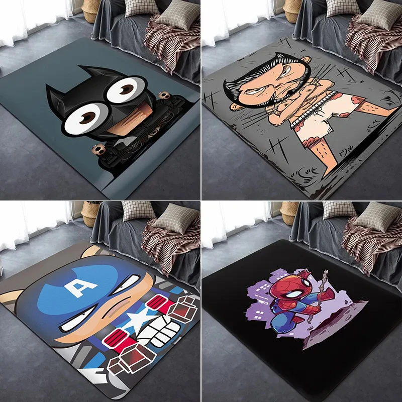 

Large Area Spiderman Felt Floor Mat Disney Marvel Hero Carpet Children'S Room Game Floor Carpet Bedroom Bedside Blanket Custom