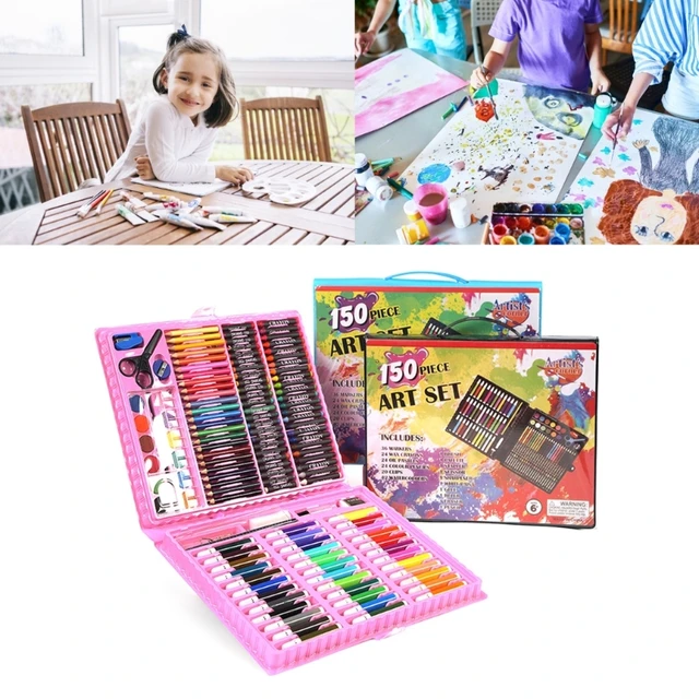 150-Piece Art Set, Deluxe Professional Color Set, Coloring Supplies Art  Kits for Kids and Adult, Art Supplies for Drawing Painting with Compact