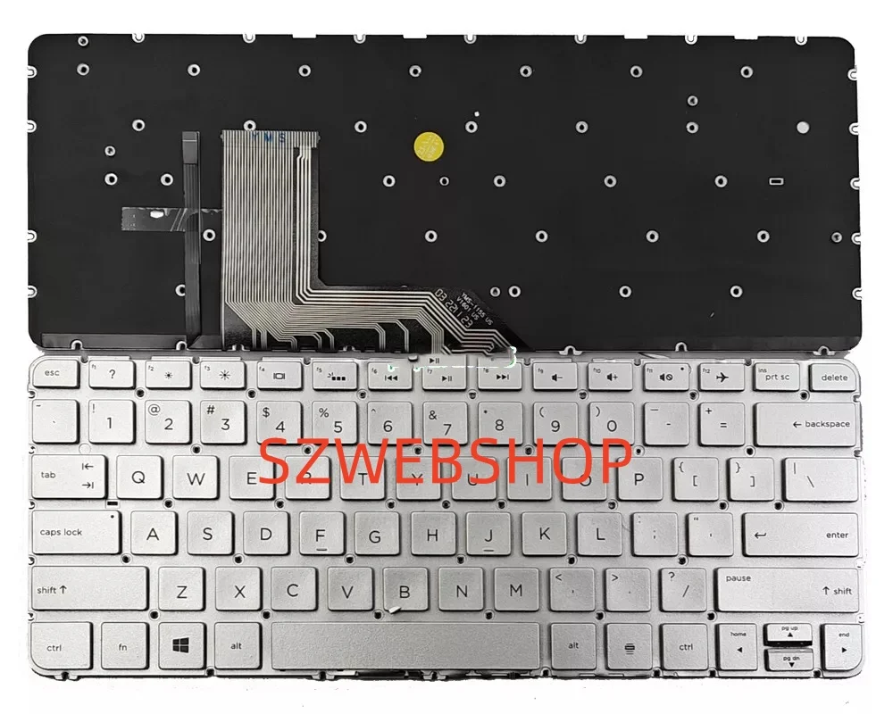 Новая Серебристая Клавиатура для ноутбука HP Spectre Pro x360 G1 G2 с подсветкой