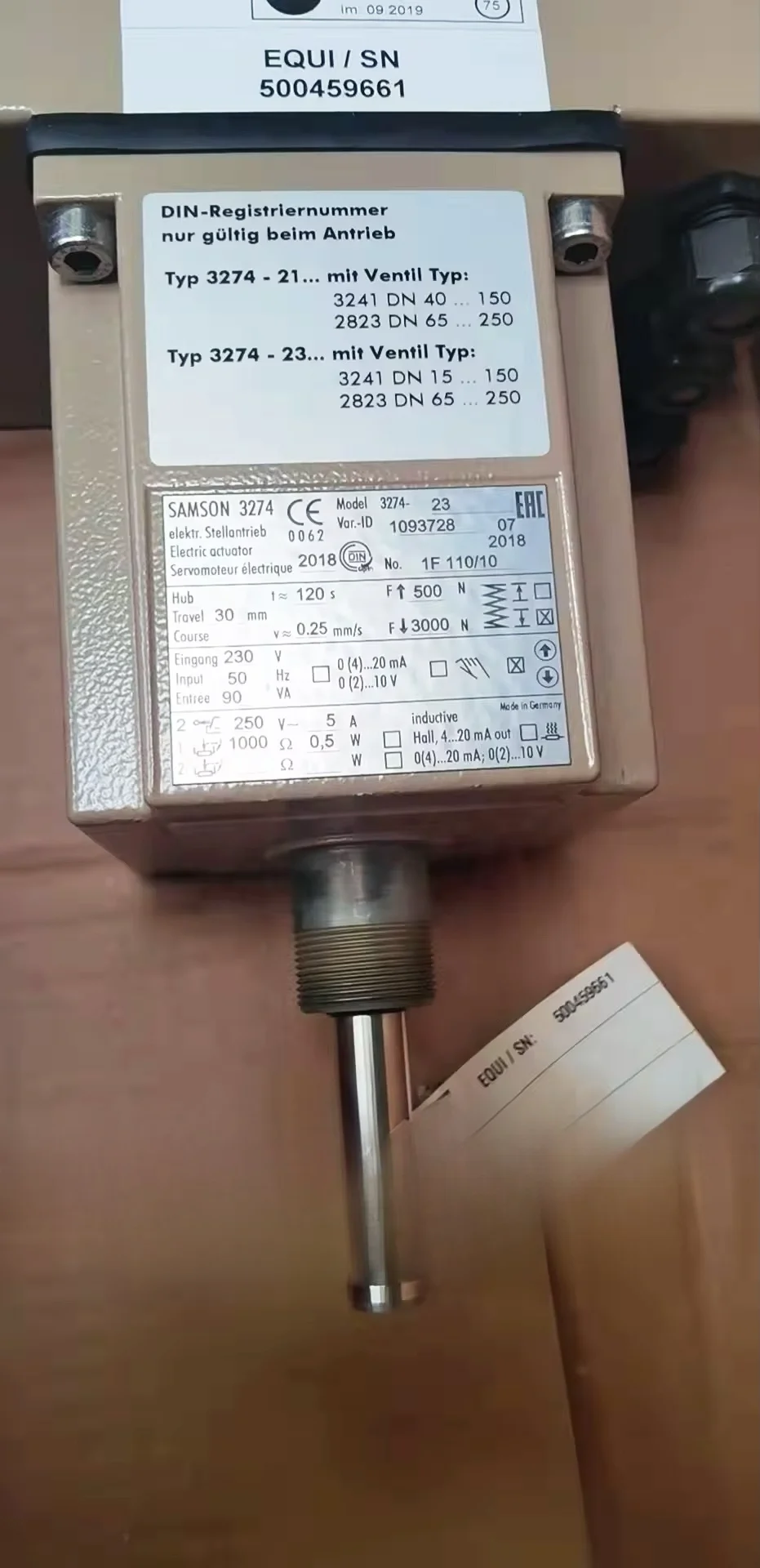 Новый оригинальный подходит для Samson клапан кондиционера позиционный 3274-23 1093728