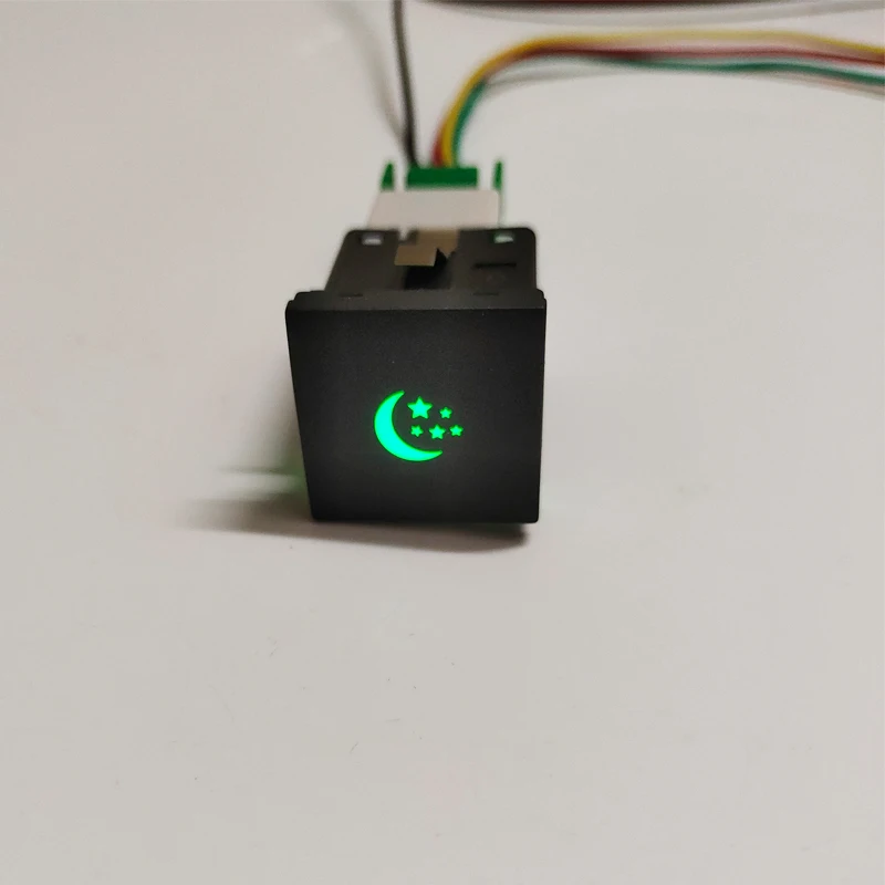 Красно-зеленая искусственная Автомобильная звезда управляющая кнопка с