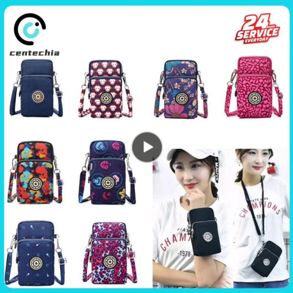 

Small Shoulder Bags Female CrossBody Bag Nylon Women Mobile Phone Handbag Hanging Neck Mini Female Messenger Purse Lady Wallet