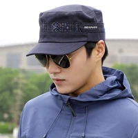 2022mens military cap outdoor sunscreen flat hat women casual breathable four seasons military caps solid color adjustable hats