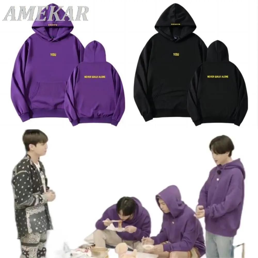 

New Kpop With You Hoodie Sweatshirt Women Men Bangtan Boys J-HOPE Suga Rm Jimin Unisex Y2K Pullovers Casual Hip Hop Clothing