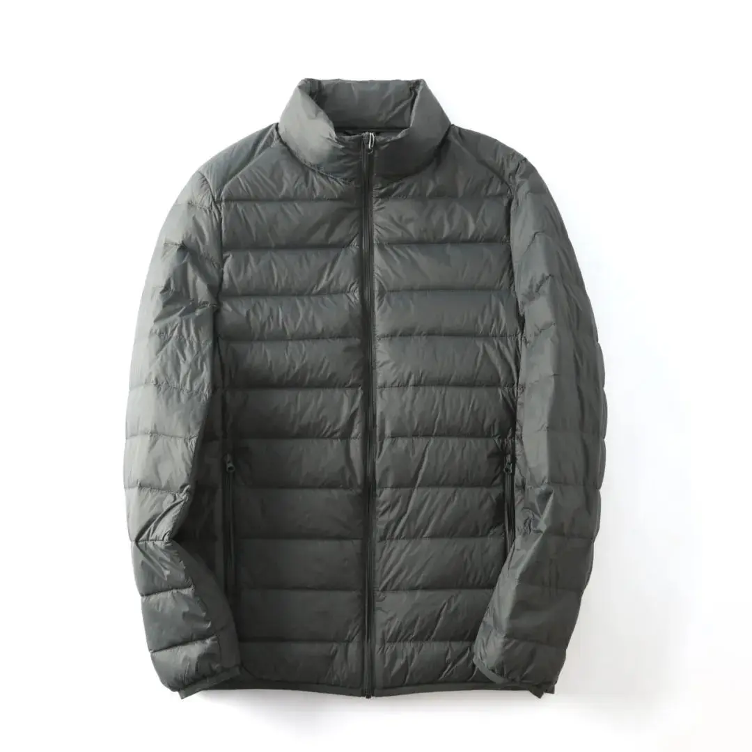 Autumn and Winter Luxury Men's 90% White Duck Lightweight Down Jacket No Hood High Quality Jackets For Men