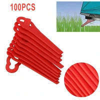 100pcsset plastic blade red 83mm replacement for florabest fat 18 ab lawn mower grass trimmer garden tool accessories