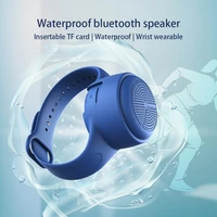 2022 new wearable wireless watch audio sweat proof waterproof mini portable card insert bracelet mega bass bluetooth speaker