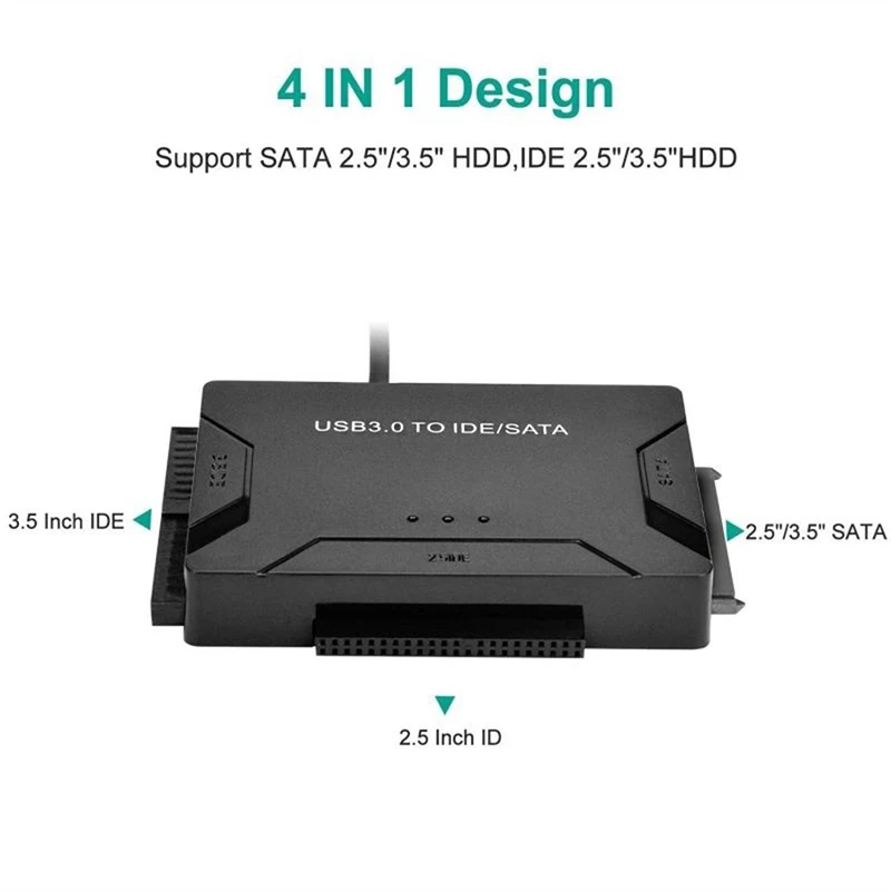 Адаптер для жесткого диска конвертер кабеля USB 3 0 на в 1 SATA IDE 5 дюймового HDD/SSD CD DVD ROM
