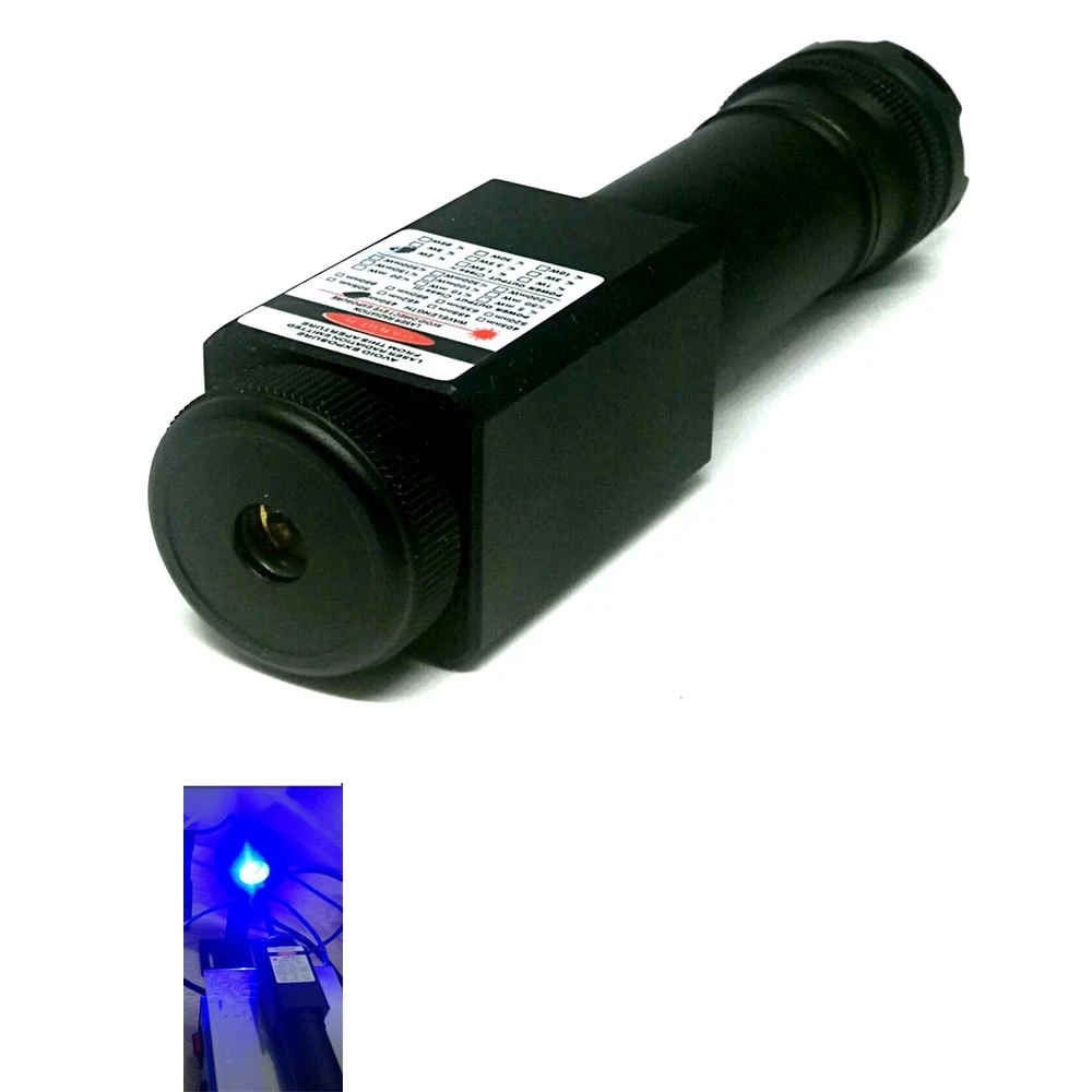 Waterproof 1mw 450nm Blue Laser Pointer Focusable Spot Diving Portable Flashlight