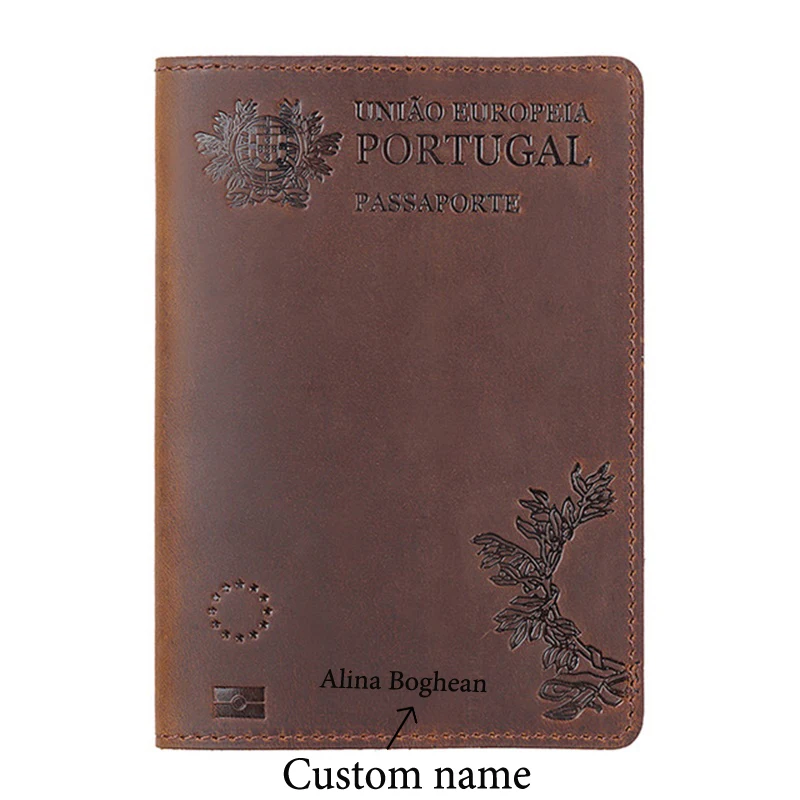 Orijinal deri Kanada pasaport kapağı erkek kişiselleştirilmiş pasaport sahibi özel desen veya isim özelleştirmek