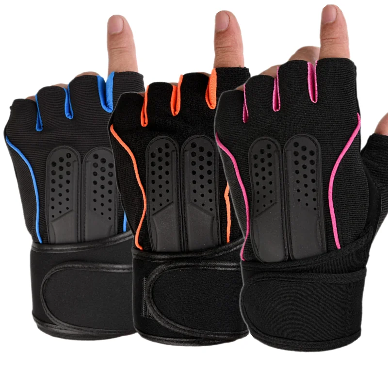 

Extended Wrist Half Finger Fitness Gloves Men Women Girl Sport Cycling Weightlifting Breathable Equipment Dumbbell Gym Gloves