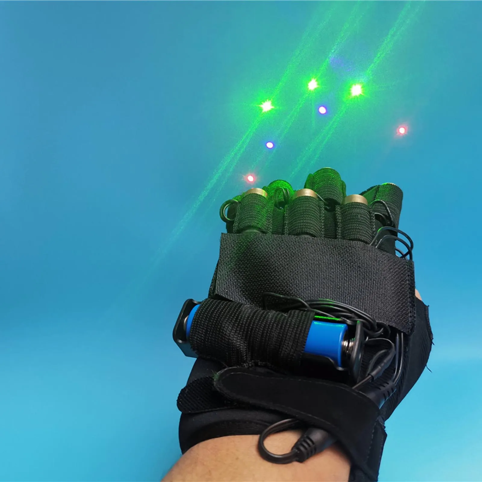 7 шт. светящиеся кольца лазерные перчатки с RGB-лучом |