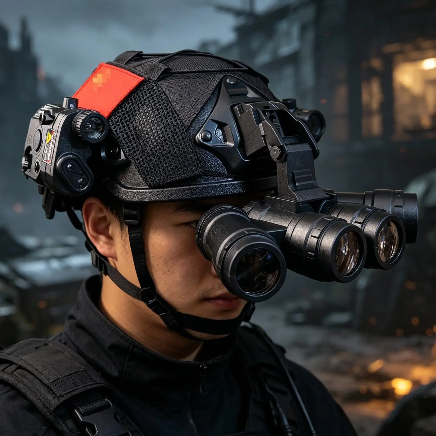 Фото Детский тактический шлем с моделью GPNVG-18 NVG, очками для страйкбола, маской, батарейным отсеком, фонариком, комплект для военного косплея №2