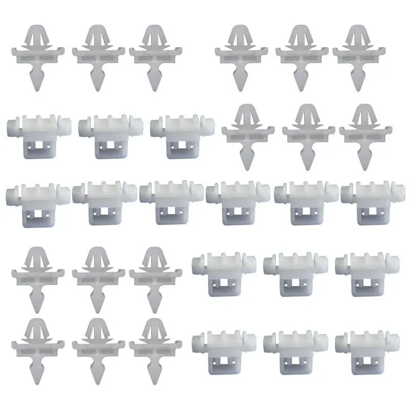 

30pcs White Fixing Clip Parts Brackets Clips Planking For Mercedes Sacco 190 W201 W124 A124 S124 Car Replacement Accessories