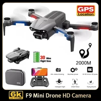f9 gps mini drone 6k dual hd camera 5g professional aerial photography rc helicopter brushless motor foldable quadcopter toy
