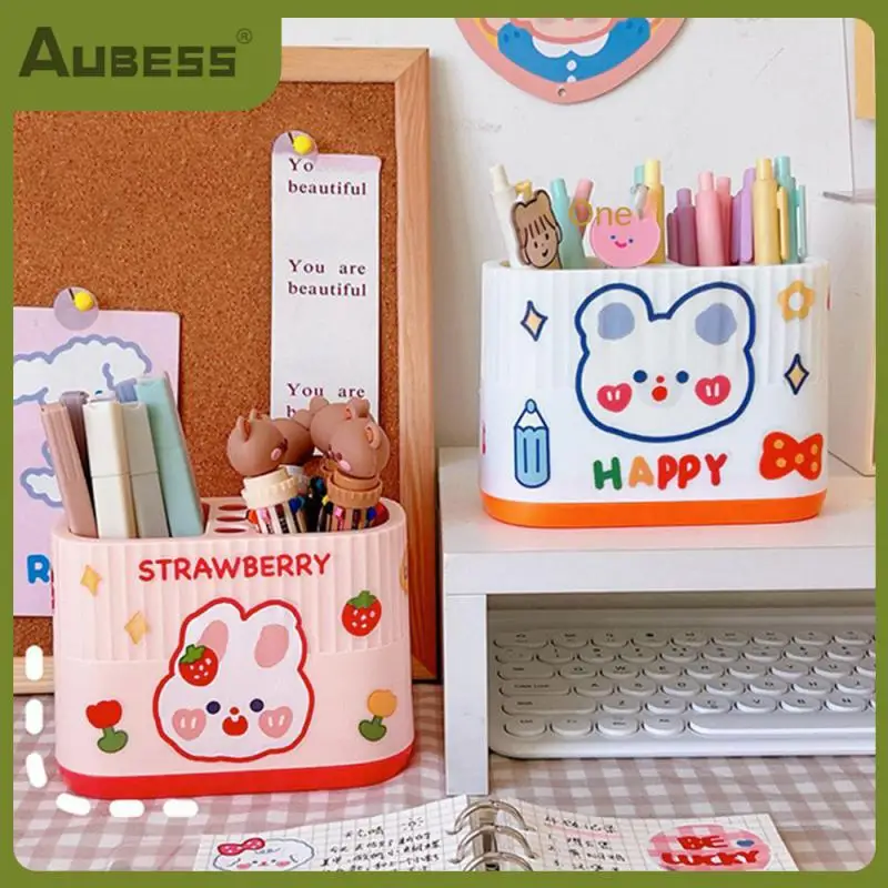 

Simplicity Originality Pen Container Classified Storage Double Grid Pen Holder Double Grid Design Stationery Organizer Sweet