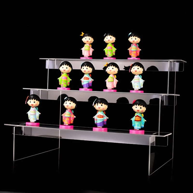 

Klar Acryl Display Stand Abnehmbare Cartoon Charakter Leiter Rahmen Halter Spielzeug Auto Modell Geldbörse Parfüm Kosmetik