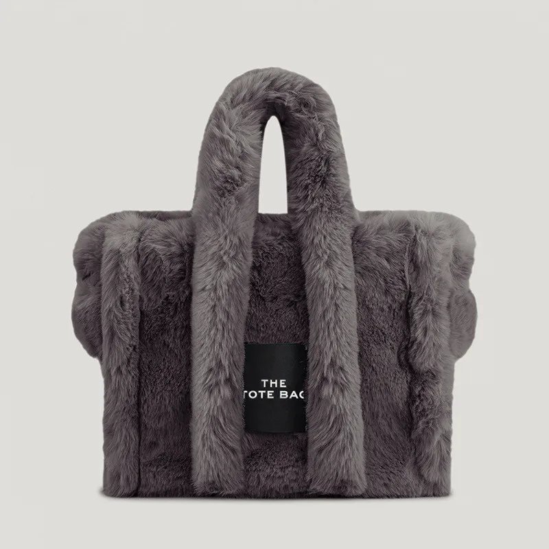 

2023 Роскошная модная плюшевая женская сумка в европейском и американском стиле, простая плюшевая сумка для подмышек, модная трендовая Сумка-тоут через плечо