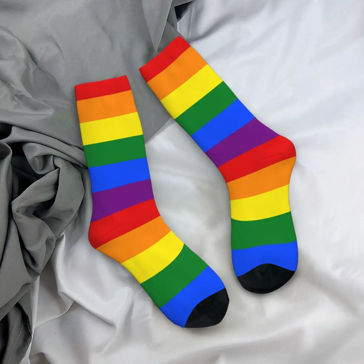 

Радужный Флаг в стиле Харадзюку, футбольные носки в стиле бохо, ЛГБТ, гордость Yaoi, Полиэстеровые носки средней длины для мужчин и женщин