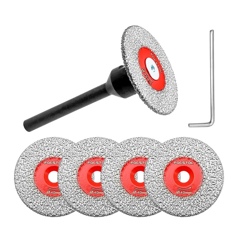 Режущий диск FOCSTOL 30-50 мм для нефритовой хрустальной плитки, мраморной пилы, паяное стекло, гравировка стекла, мини-пильное полотно