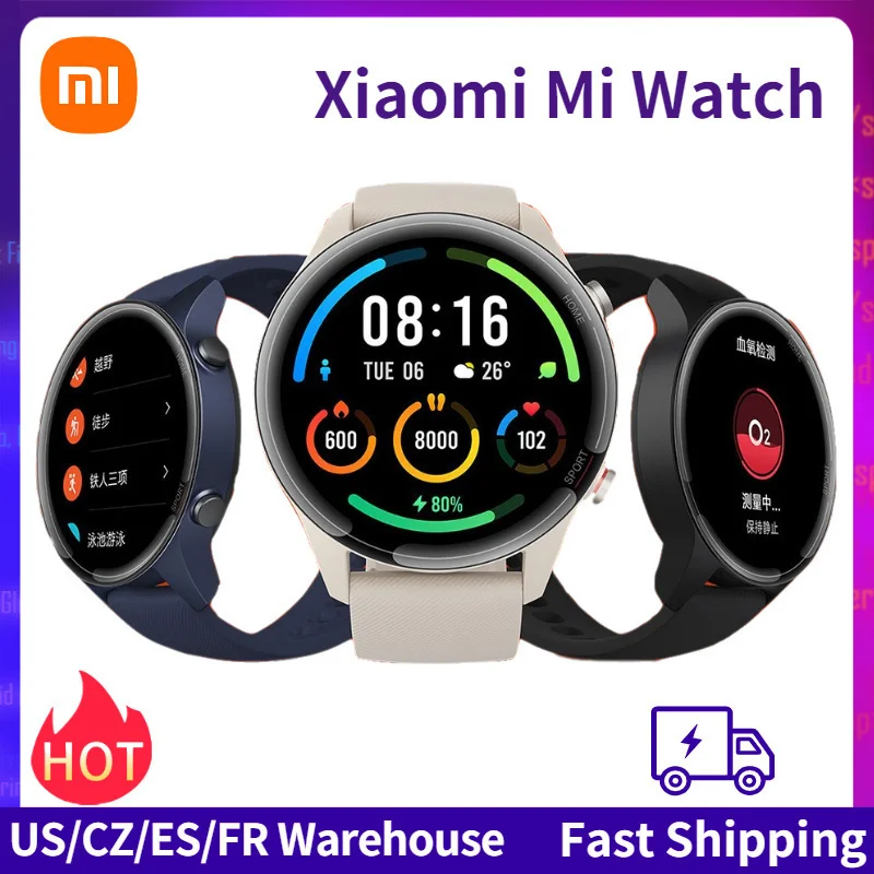 

Xiaomi Mi Watch 1.39" AMOLED Display Blood Oxygen GPS Bluetooth5.0 Fitness Tracker 5ATM Waterproof Mi Watch Color Free shipping