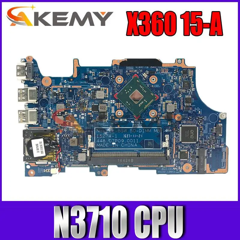 

For HP Pavilion X360 15-A 14-A 11-U Laptop motherboard with N3710 CPU Mainboard 15274-1 855718-601 855718-501 855718-001