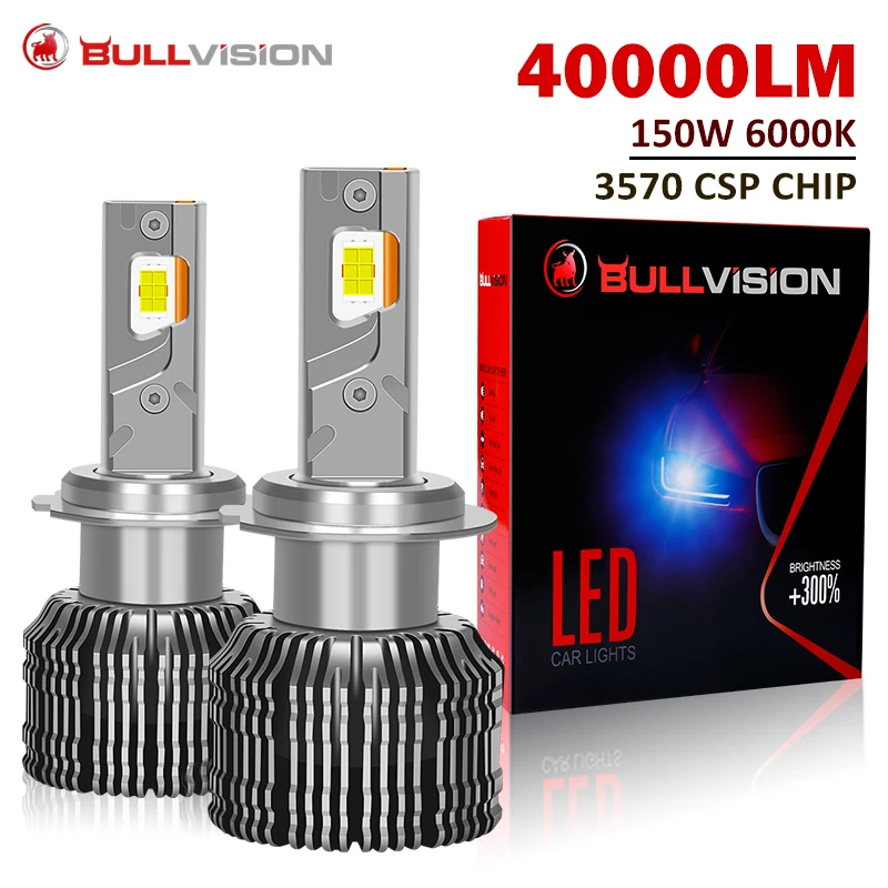 

Лампы Bullvision 150W H7 H11 для автомобиля, цвет белый