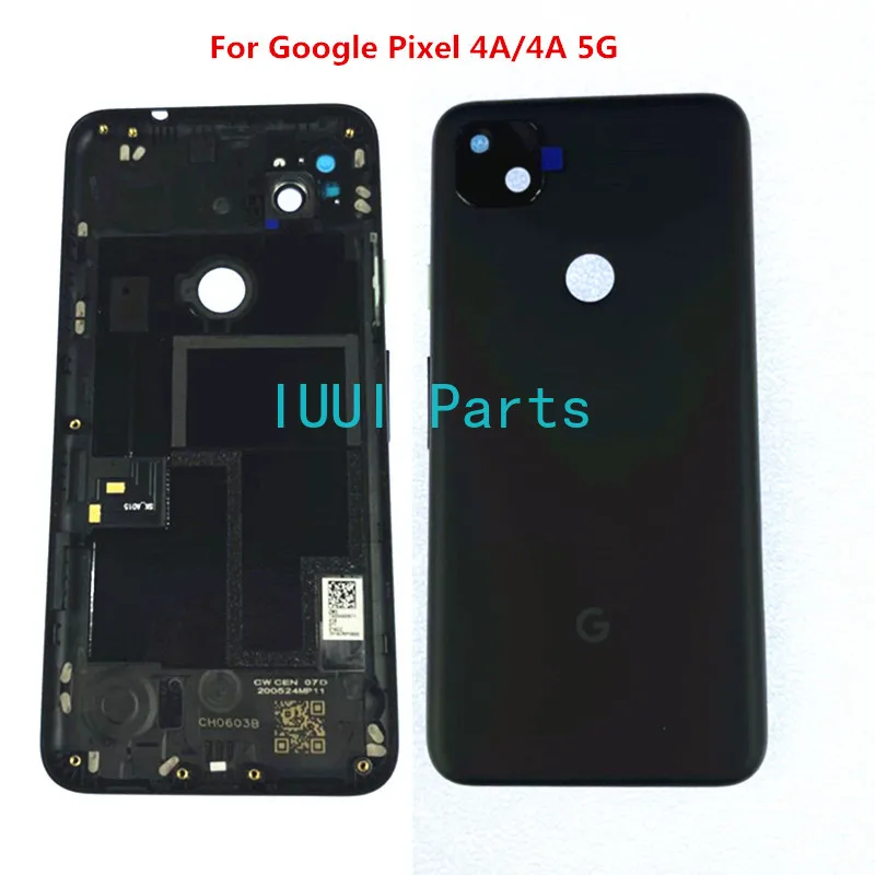 

5.81"For Google Pixel 4A Back Battery Cover Housing Case Replacement Parts 6.2" For Google Pixel 4A 5G Battery Cover With Lens