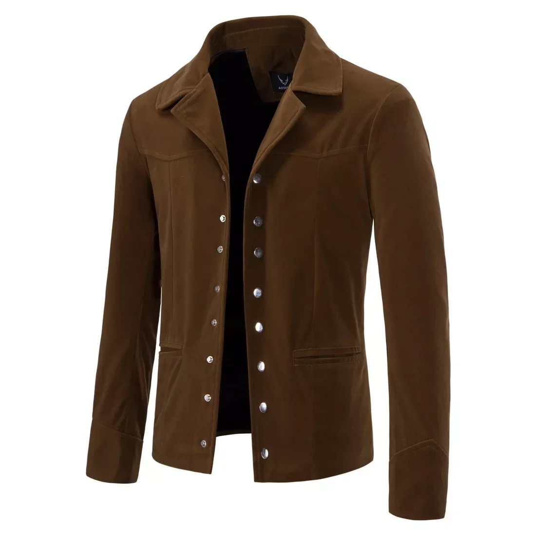 

NEW IN New Men's Jacket Quality Fashion British Style Casual Lapel Golden Velvet Coat