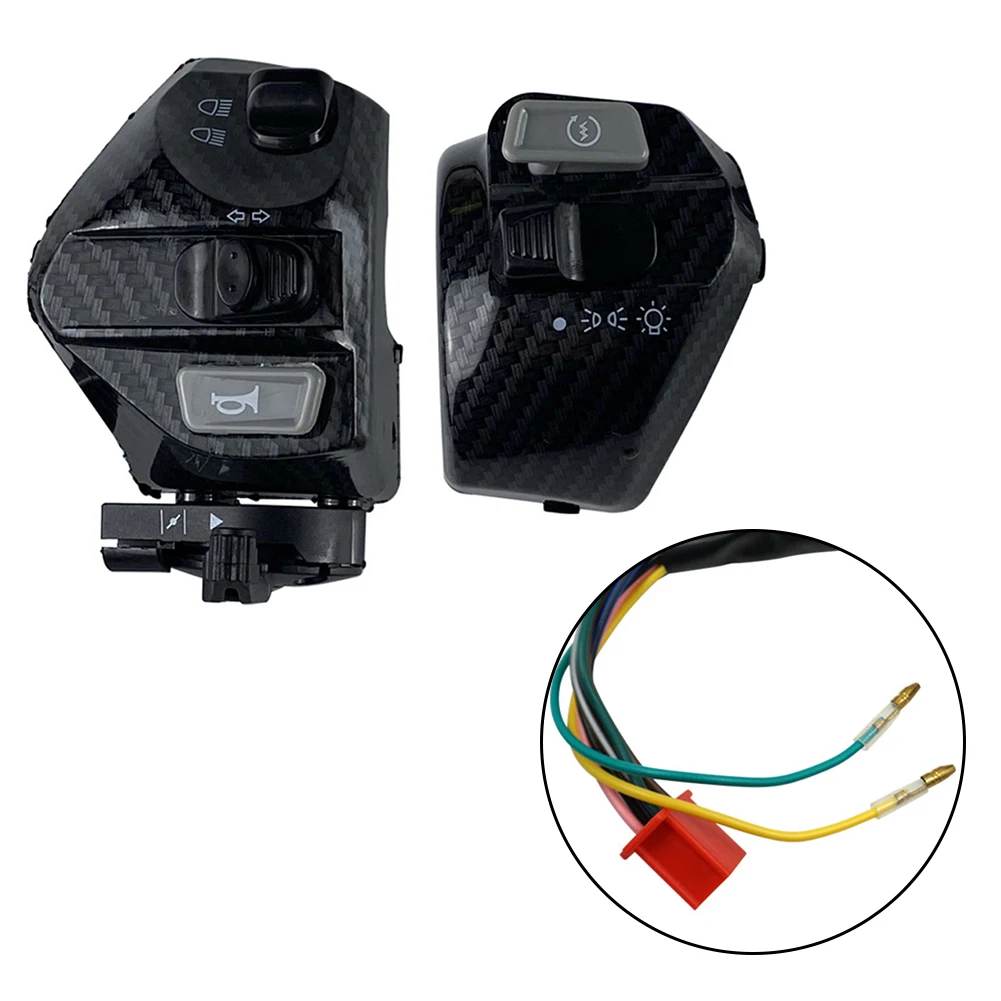 

1 Pair Handlebar Control Switch Button Motorcycle Headlight Fog Light Turn Signal Handle Switch Assembly For MIO LC135