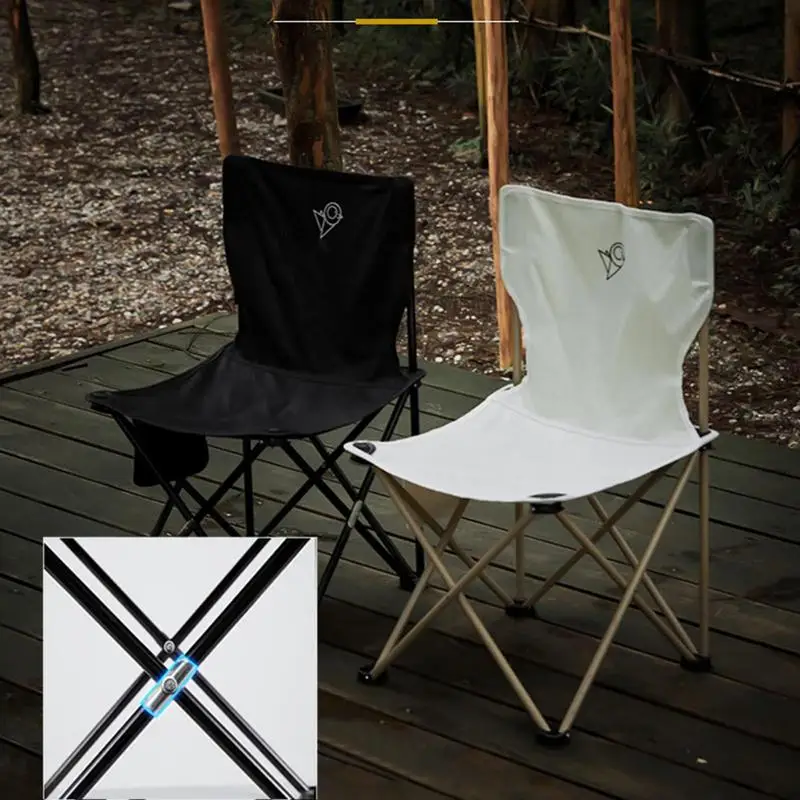 

Foldable Camping Chair Oxford Cloth Ergonomic Camping Chairs Lightweight Fishing Chairs With 308 Lbs Bearing Load Portable
