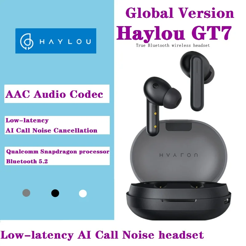 

Haylou GT7 Bluetooth 5.2 High Quality HD Call Earbuds Headset Low-latency AI Call Noise Cancellation APP AAC Audio Codec