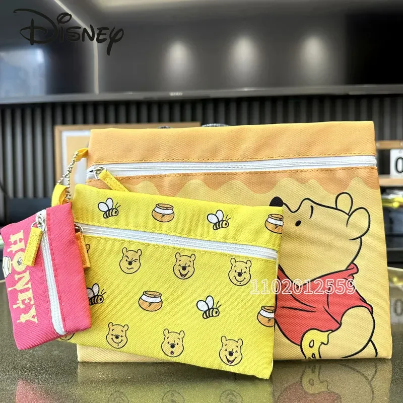 Новая женская косметичка Disney Винни-Пух Женский кошелек из 3 частей с героями