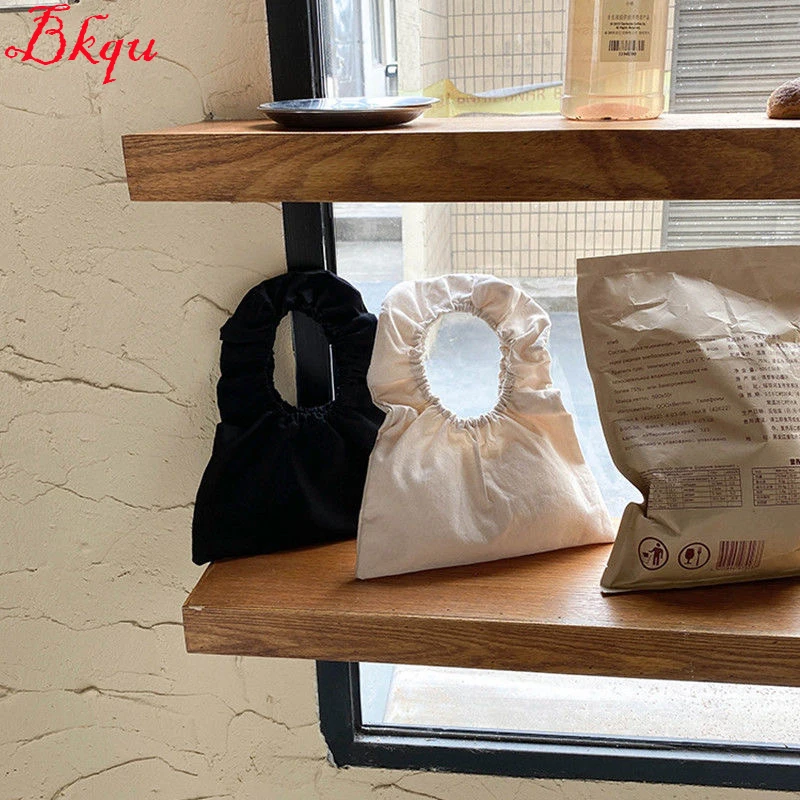 

Korean Sweet Irregular Cotton Lady's Bag Women's Solid Canvas Bags Fashion Handbag #B001