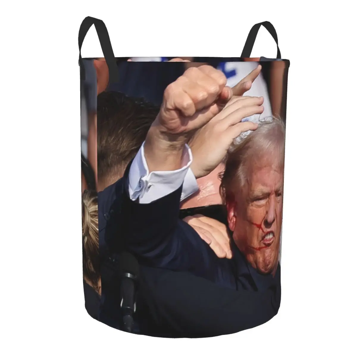 Пользовательская Дональд Трамп пуля проколола его уши корзина для белья