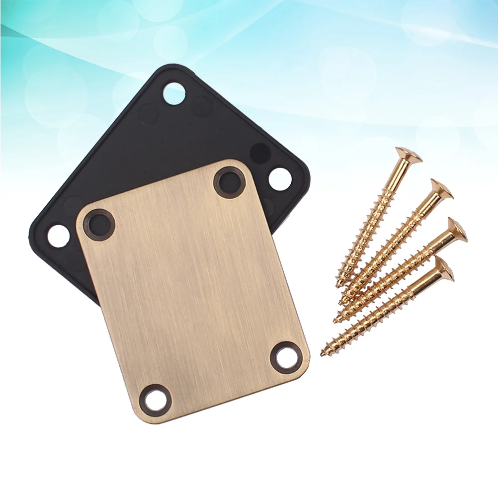 

2pcs GV116 Electric Guitar Neck Plate Bass Guitar Neck Strength Connecting Board Joint Plate with 4 Screws