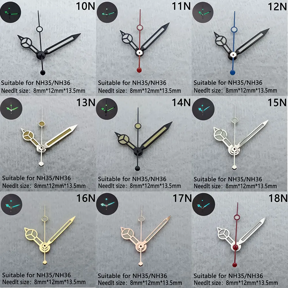 

Watch luminous watch needle FIT nh34 nh35 nh36 8215 movement watch accessories hour minute hand second hand